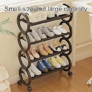 Etagere chaussures anneaux noirs detail structure