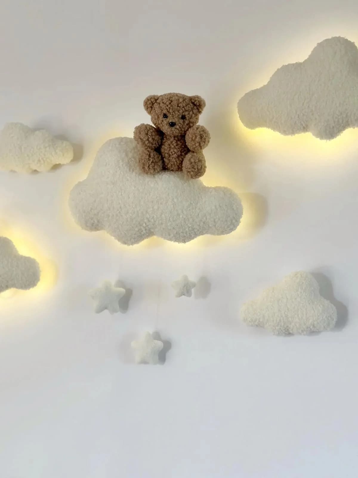 Set décoration murale nuages lumineux chambre bébé